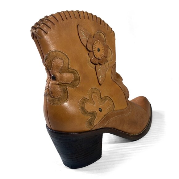 Mia Western Daisy Cowboy Booties - Picture 3 of 8